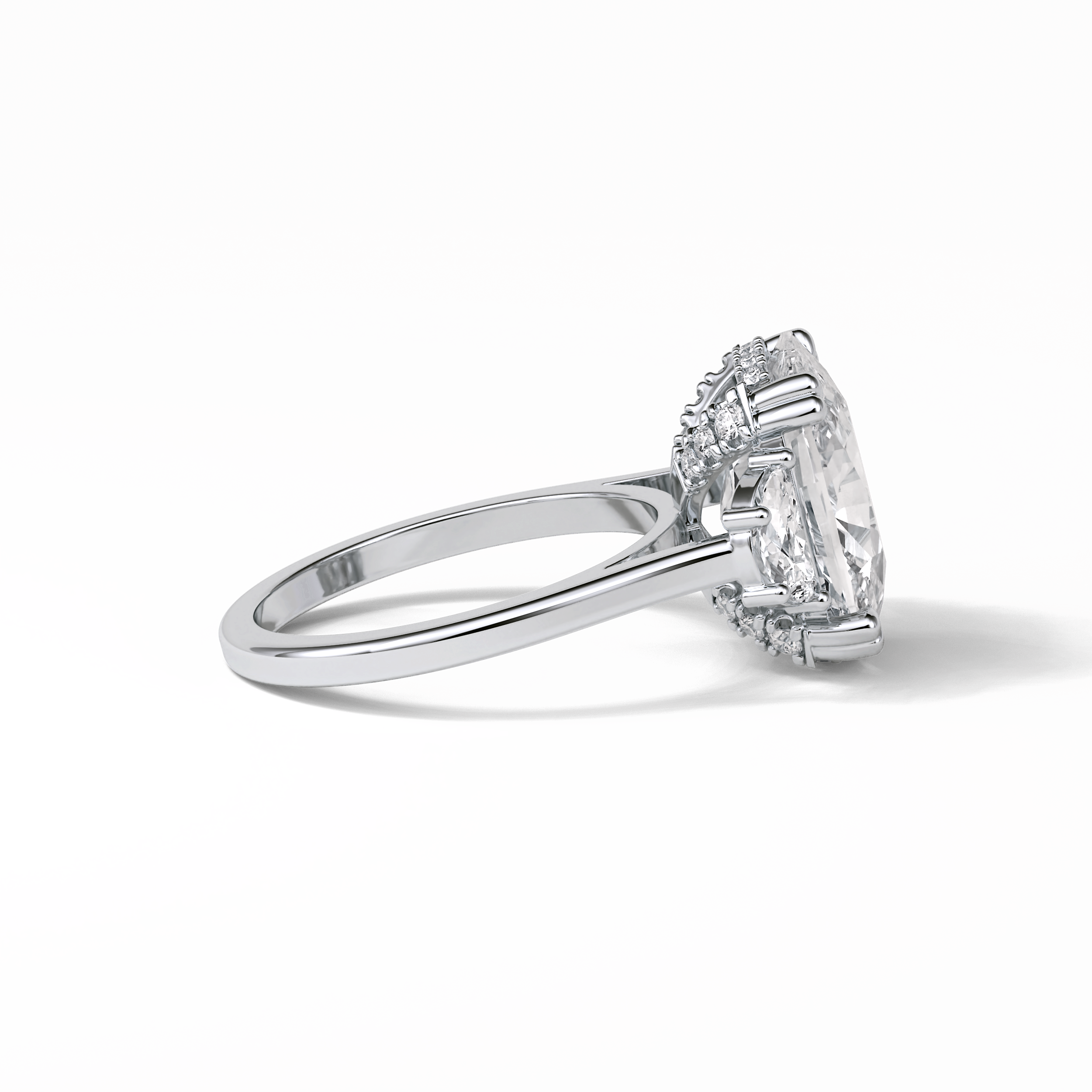 7.44 CT Dark Green Cushion Cut Three Stones Style Moissanite Engagement Ring 4