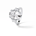 7.44 CT Dark Green Cushion Cut Three Stones Style Moissanite Engagement Ring 7