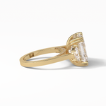 7.02 CT Asscher Cut Three Stones Style Moissanite Engagement Ring 20
