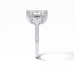 7.02 CT Asscher Cut Three Stones Style Moissanite Engagement Ring 7