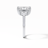 7.02 CT Asscher Cut Three Stones Style Moissanite Engagement Ring 7