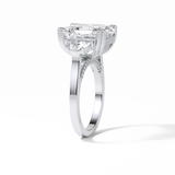 7.02 CT Asscher Cut Three Stones Style Moissanite Engagement Ring 2