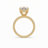 3.92 CT Blue Green Pear Cut Three Stones Style Moissanite Engagement Ring 17