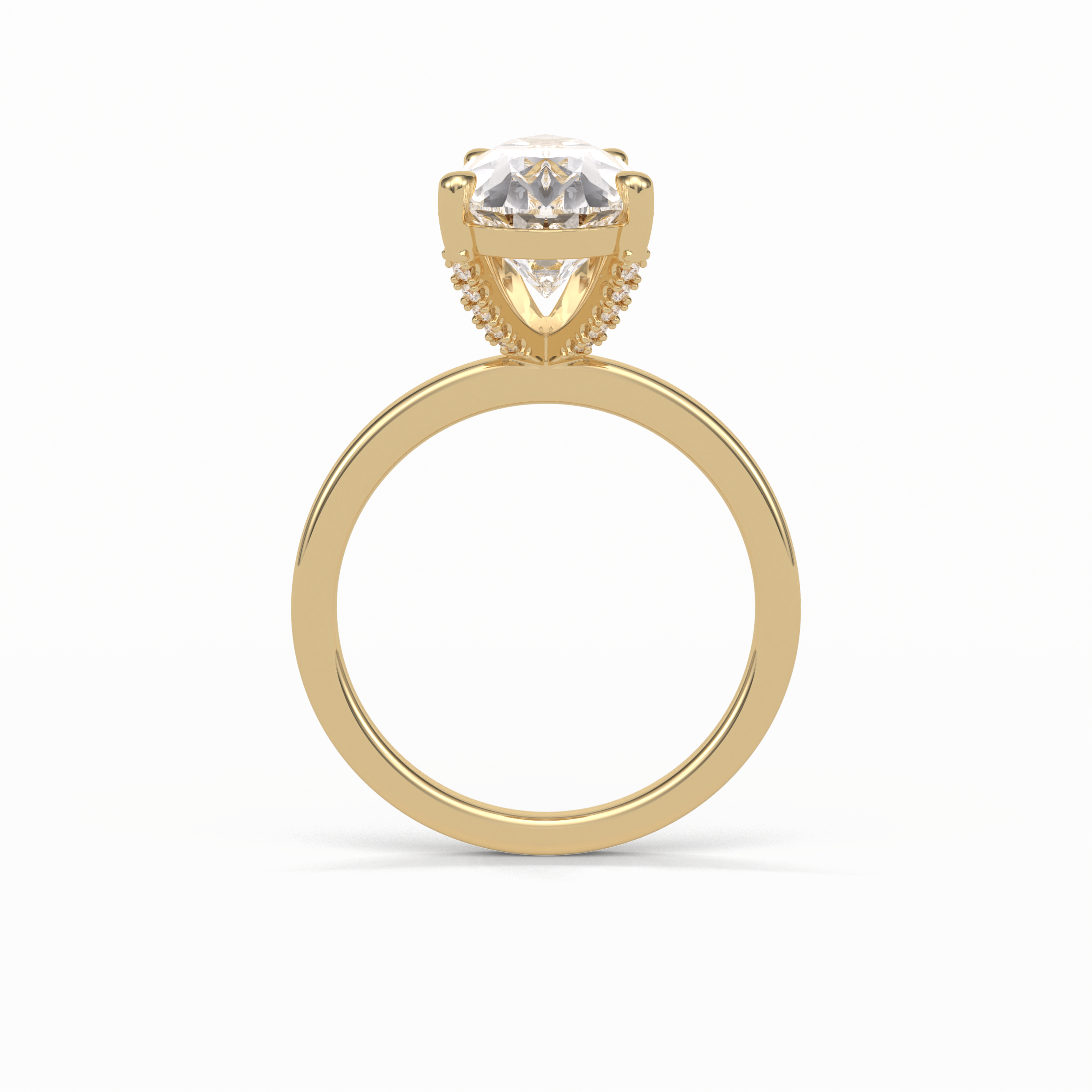 3.92 CT Blue Green Pear Cut Three Stones Style Moissanite Engagement Ring 17