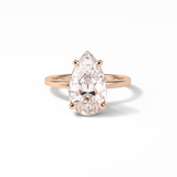 3.92 CT Blue Green Pear Cut Three Stones Style Moissanite Engagement Ring 15