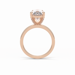 3.92 CT Blue Green Pear Cut Three Stones Style Moissanite Engagement Ring 10