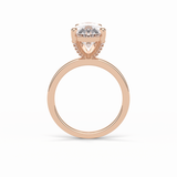 3.92 CT Blue Green Pear Cut Three Stones Style Moissanite Engagement Ring 10