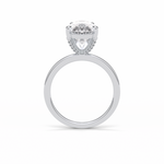 3.92 CT Blue Green Pear Cut Three Stones Style Moissanite Engagement Ring 6