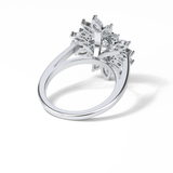 1.33 CT Oval Cut Halo Style Moissanite Engagement Ring 6