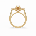 0.5 CT Round Cut Halo Style Moissanite Engagement Ring 19