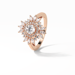 0.5 CT Round Cut Halo Style Moissanite Engagement Ring 11
