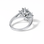 0.5 CT Round Cut Halo Style Moissanite Engagement Ring 3