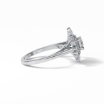 0.5 CT Round Cut Halo Style Moissanite Engagement Ring 4