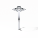 0.5 CT Round Cut Halo Style Moissanite Engagement Ring 5