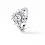 0.5 CT Round Cut Halo Style Moissanite Engagement Ring 7