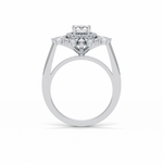 0.5 CT Round Cut Halo Style Moissanite Engagement Ring 2
