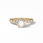 2.2 CT Portuguese Round Cut Dainty Style Moissanite Engagement Ring 8