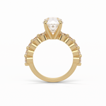 2.2 CT Portuguese Round Cut Dainty Style Moissanite Engagement Ring 13