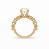 2.2 CT Portuguese Round Cut Dainty Style Moissanite Engagement Ring 13