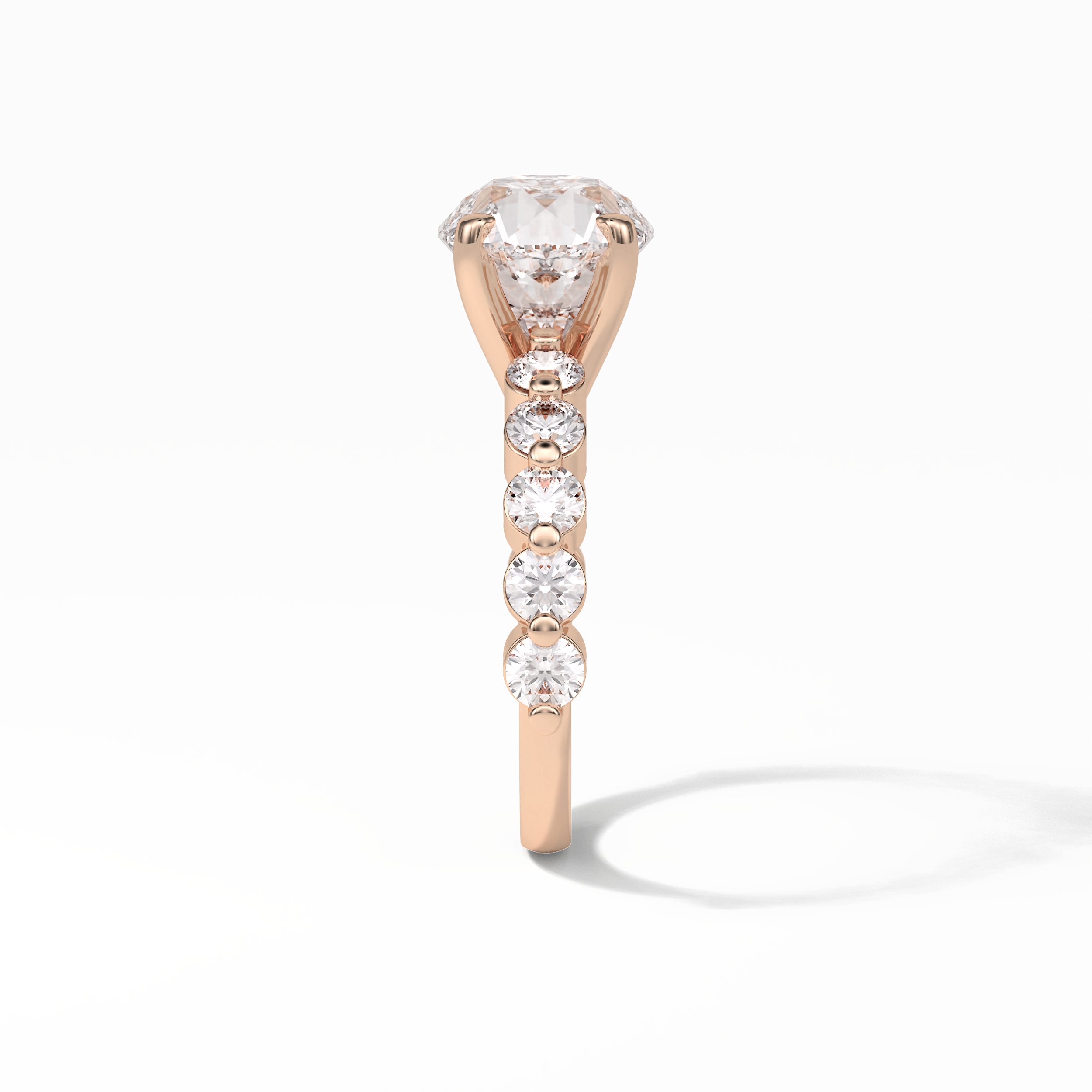 2.2 CT Portuguese Round Cut Dainty Style Moissanite Engagement Ring 16