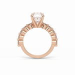 2.2 CT Portuguese Round Cut Dainty Style Moissanite Engagement Ring 10