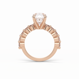2.2 CT Portuguese Round Cut Dainty Style Moissanite Engagement Ring 10