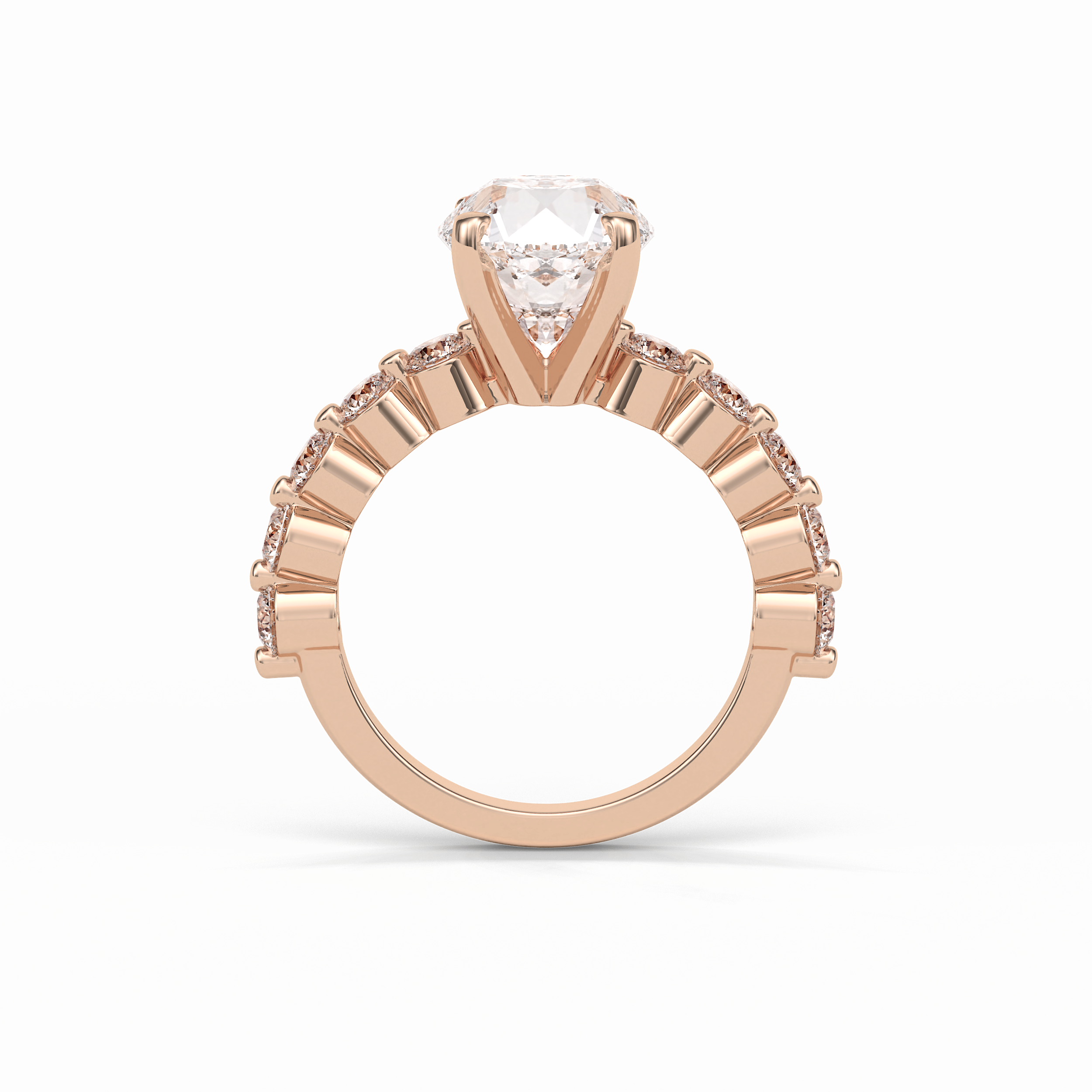 2.2 CT Portuguese Round Cut Dainty Style Moissanite Engagement Ring 10