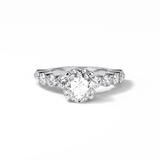 2.2 CT Portuguese Round Cut Dainty Style Moissanite Engagement Ring 1