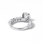 2.2 CT Portuguese Round Cut Dainty Style Moissanite Engagement Ring 6