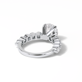 2.2 CT Portuguese Round Cut Dainty Style Moissanite Engagement Ring 6