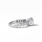 2.2 CT Portuguese Round Cut Dainty Style Moissanite Engagement Ring 7