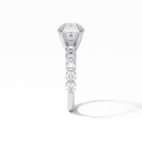 2.2 CT Portuguese Round Cut Dainty Style Moissanite Engagement Ring 2