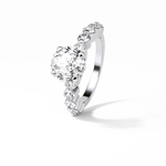 2.2 CT Portuguese Round Cut Dainty Style Moissanite Engagement Ring 4