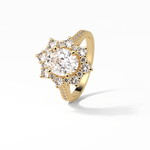 1.91 CT Oval Cut Pave & Halo Style Moissanite Engagement Ring 13
