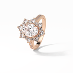 1.91 CT Oval Cut Pave & Halo Style Moissanite Engagement Ring 11