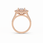 1.91 CT Oval Cut Pave & Halo Style Moissanite Engagement Ring 12