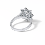 1.91 CT Oval Cut Pave & Halo Style Moissanite Engagement Ring 3