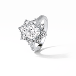 1.91 CT Oval Cut Pave & Halo Style Moissanite Engagement Ring 7