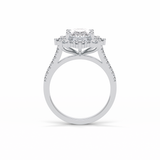 1.91 CT Oval Cut Pave & Halo Style Moissanite Engagement Ring 2