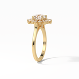 1.35 CT Round Cut Cluster Style Moissanite Engagement Ring 17