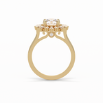 1.35 CT Round Cut Cluster Style Moissanite Engagement Ring 19