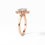 1.35 CT Round Cut Cluster Style Moissanite Engagement Ring 14