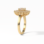 1.0 CT Round Cut Halo Style Moissanite Engagement Ring 19
