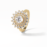 1.0 CT Round Cut Halo Style Moissanite Engagement Ring 12
