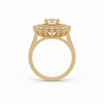 1.0 CT Round Cut Halo Style Moissanite Engagement Ring 20