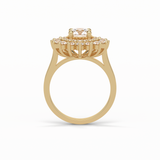 1.0 CT Round Cut Halo Style Moissanite Engagement Ring 20