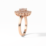 1.0 CT Round Cut Halo Style Moissanite Engagement Ring 9