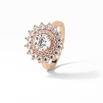 1.0 CT Round Cut Halo Style Moissanite Engagement Ring 10