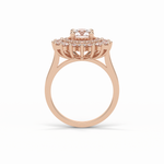 1.0 CT Round Cut Halo Style Moissanite Engagement Ring 11