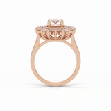 1.0 CT Round Cut Halo Style Moissanite Engagement Ring 11